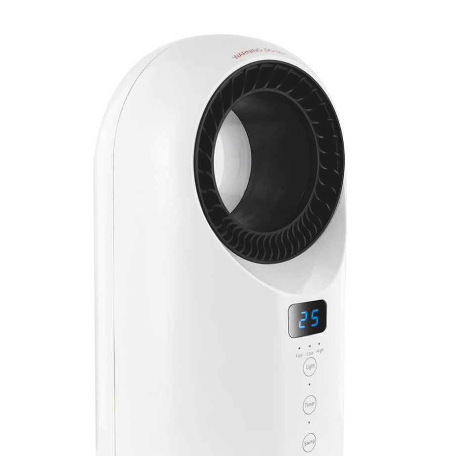 Heater And Fan Electric Smart Oscillating White Portable With Timer 1500W 240V - Image 2