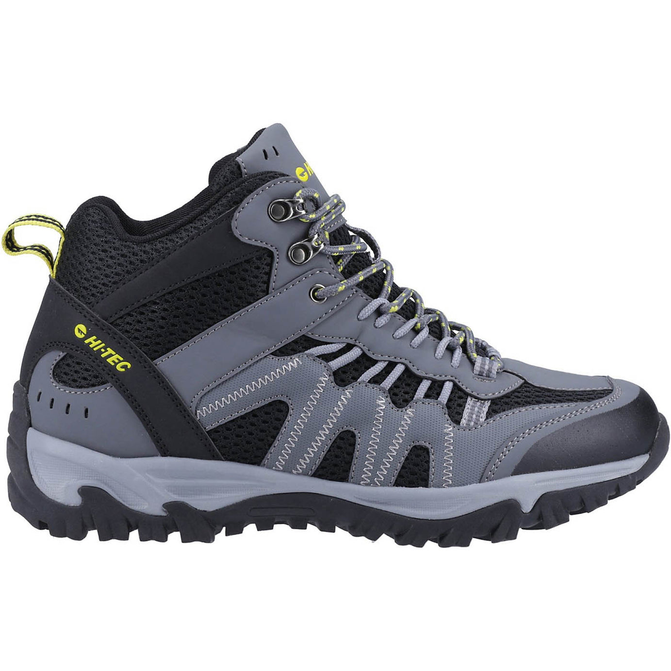 Hi-Tec Mens Hiking Boots Jaguar Ankle Waterproof Graphite Black Comfort Size 13 - Image 2