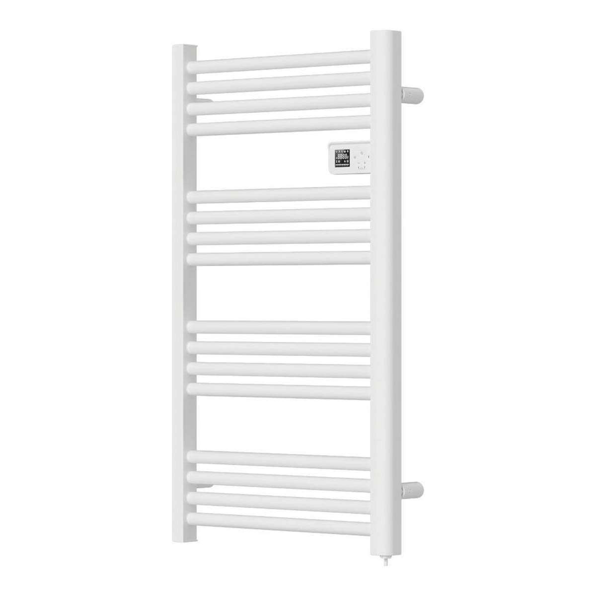 Flomasta Electric Towel Rail Radiator White Flat Bathroom Warmer (H)96x(W)54cm - Image 1