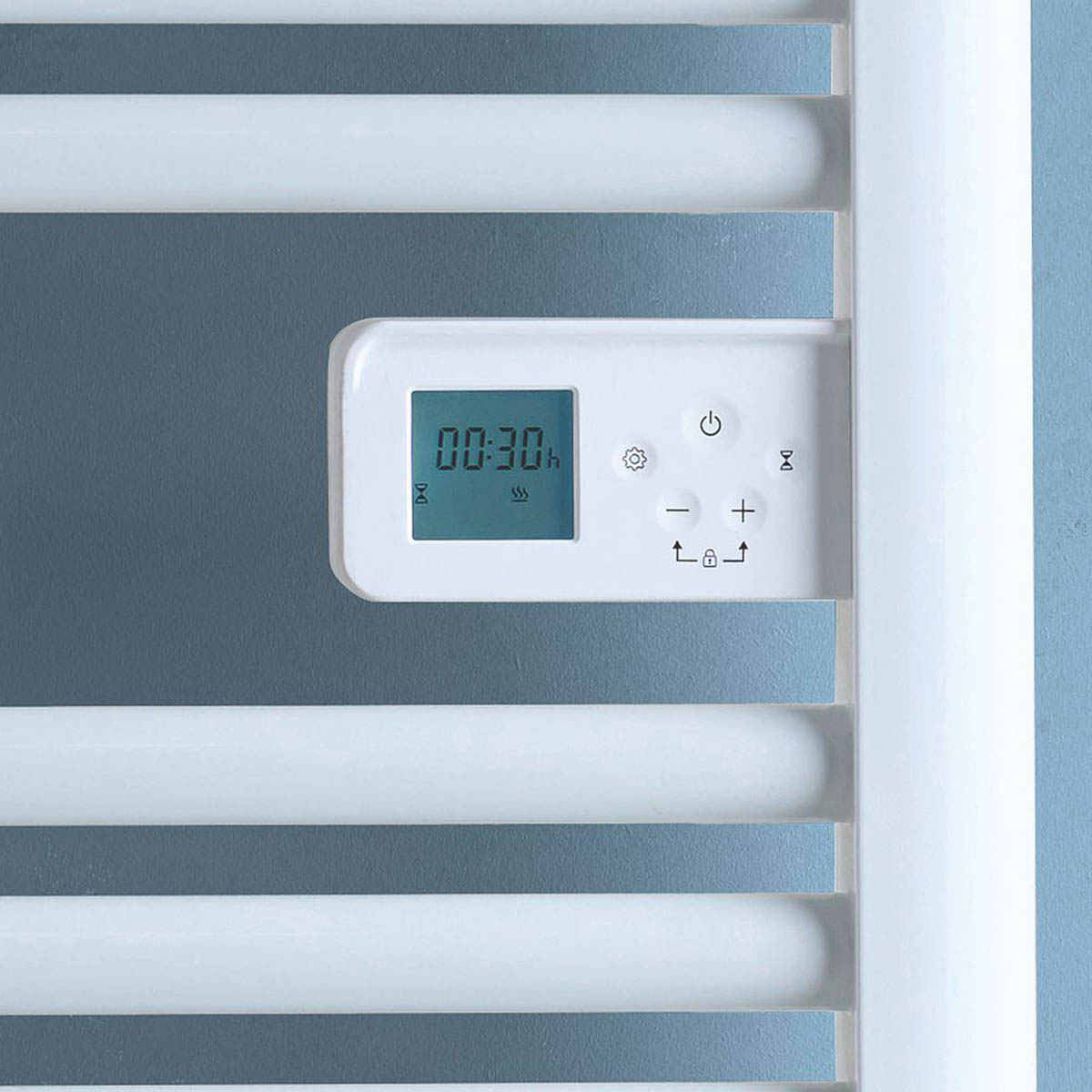 Flomasta Electric Towel Rail Radiator White Flat Bathroom Warmer (H)96x(W)54cm - Image 5