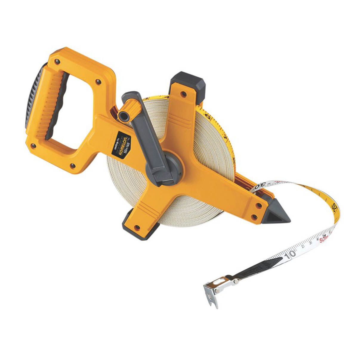 Komelon Tape Measure Fibreglass True Zero Hook Abrasion Resistant Heavy Duty 50m - Image 1