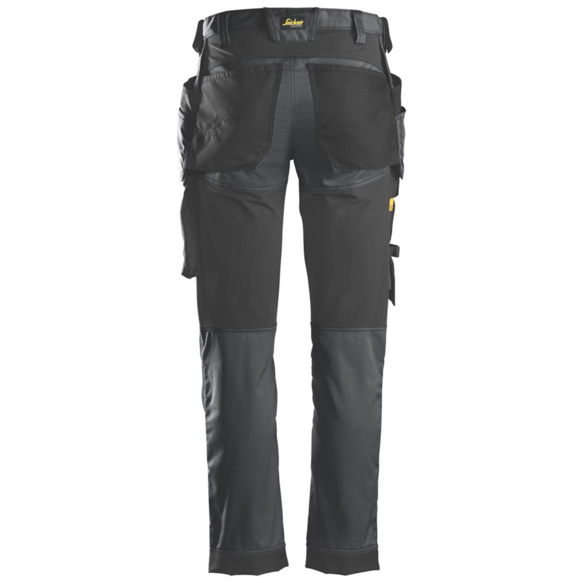 Snickers Work Trousers Mens Slim Fit Grey Black Stretch Multi Pockets 41"W 32"L - Image 3
