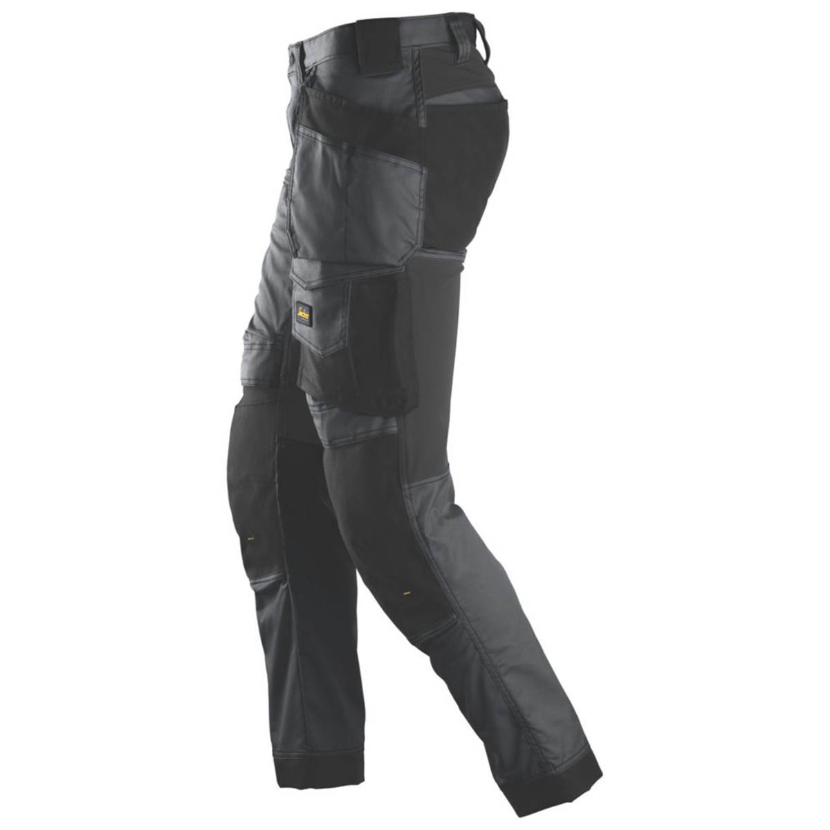 Snickers Work Trousers Mens Slim Fit Grey Black Stretch Multi Pockets 41"W 32"L - Image 4