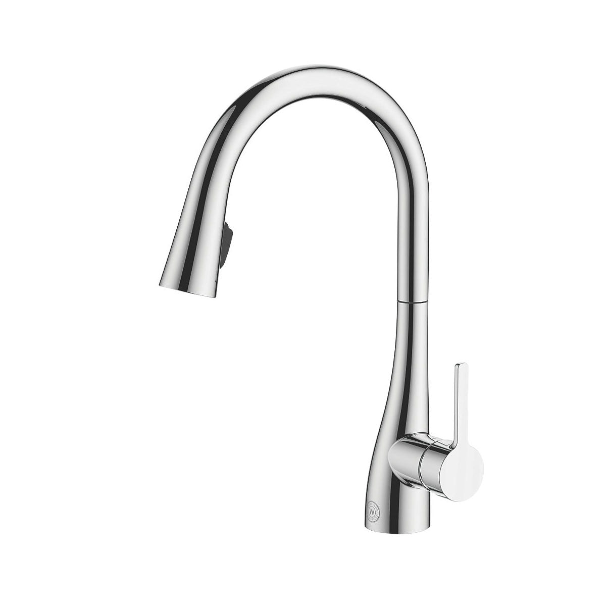 Kitchen Sink Tap Mono Mixer Single Lever Pull Out Chrome Contemporary Faucet - Image 1