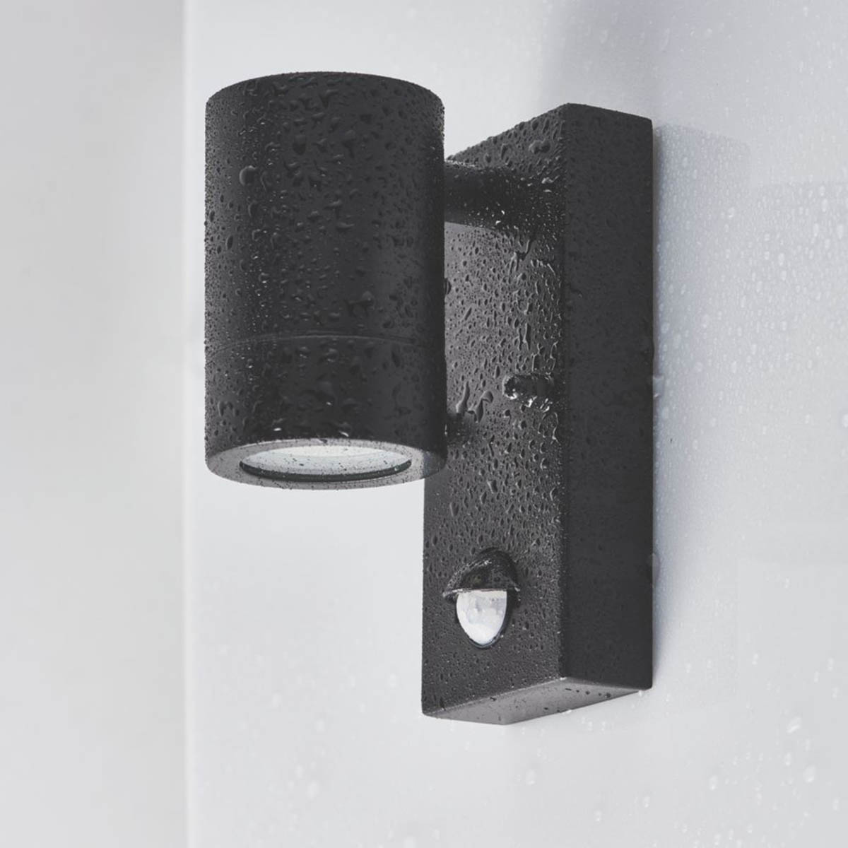 Saxby Outdoor Wall Light PIR Sensor Matt Black Stainless Steel Contemporary - Image 4