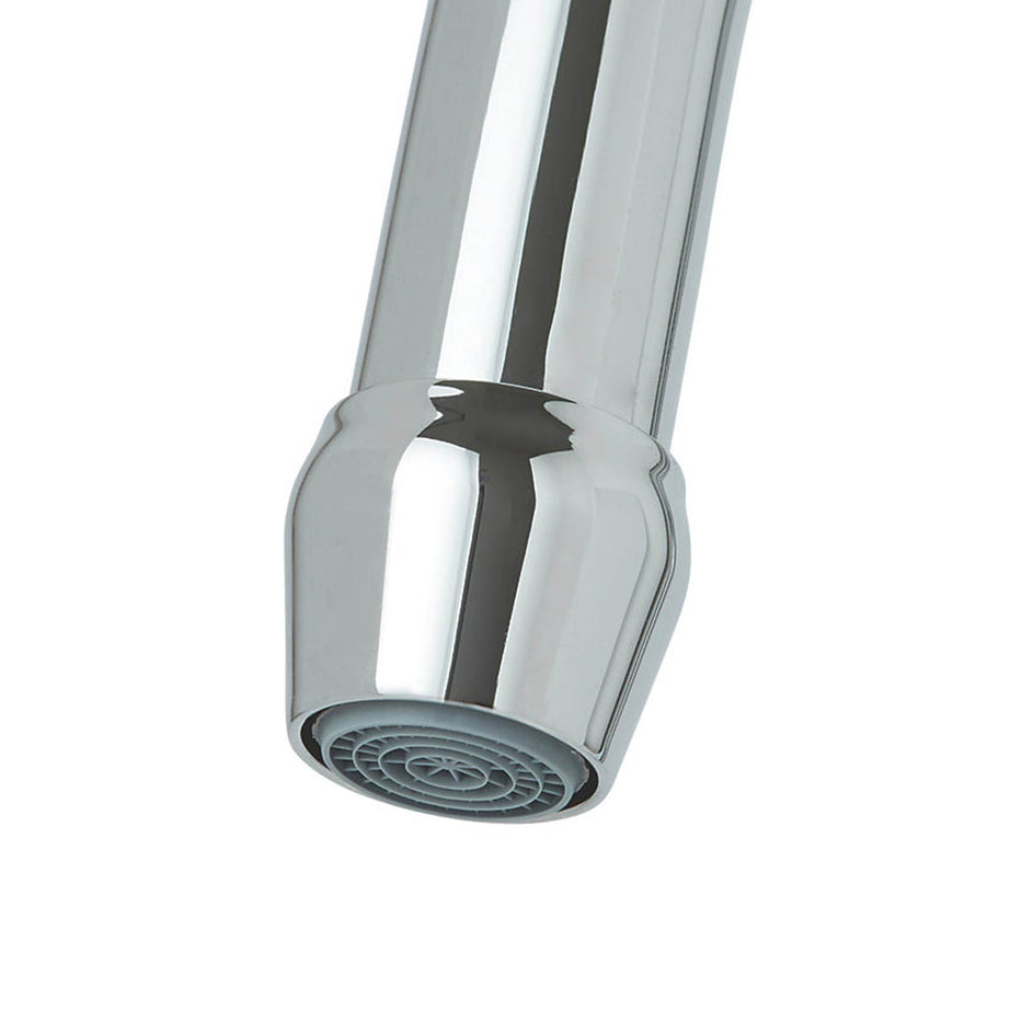 Kitchen Sink Tap Mono Mixer Chrome Dual Lever Swivel Spout Traditional Faucet - Image 3