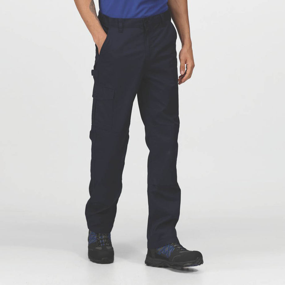 Regatta Work Trousers Mens Pro Cargo Classic Fit Navy Multi Pockets 44W 31L - Image 3