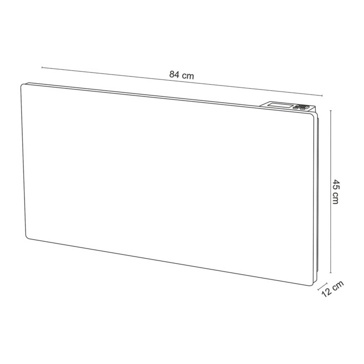 Blyss Panel Heater 2000W Electric Radiant Metal White LCD Display Flat Front - Image 5