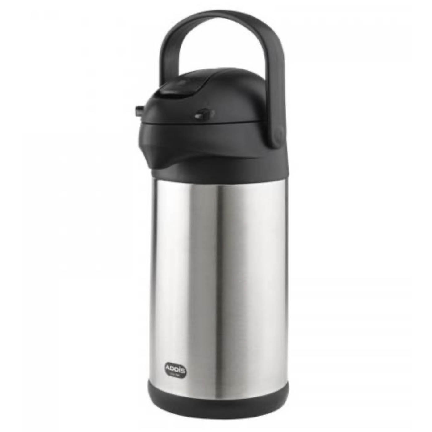 Addis Pump Pot 3L Vacuum Jug Tea Coffee 8 Hour Heat Retainer Stainless Steel - Image 2