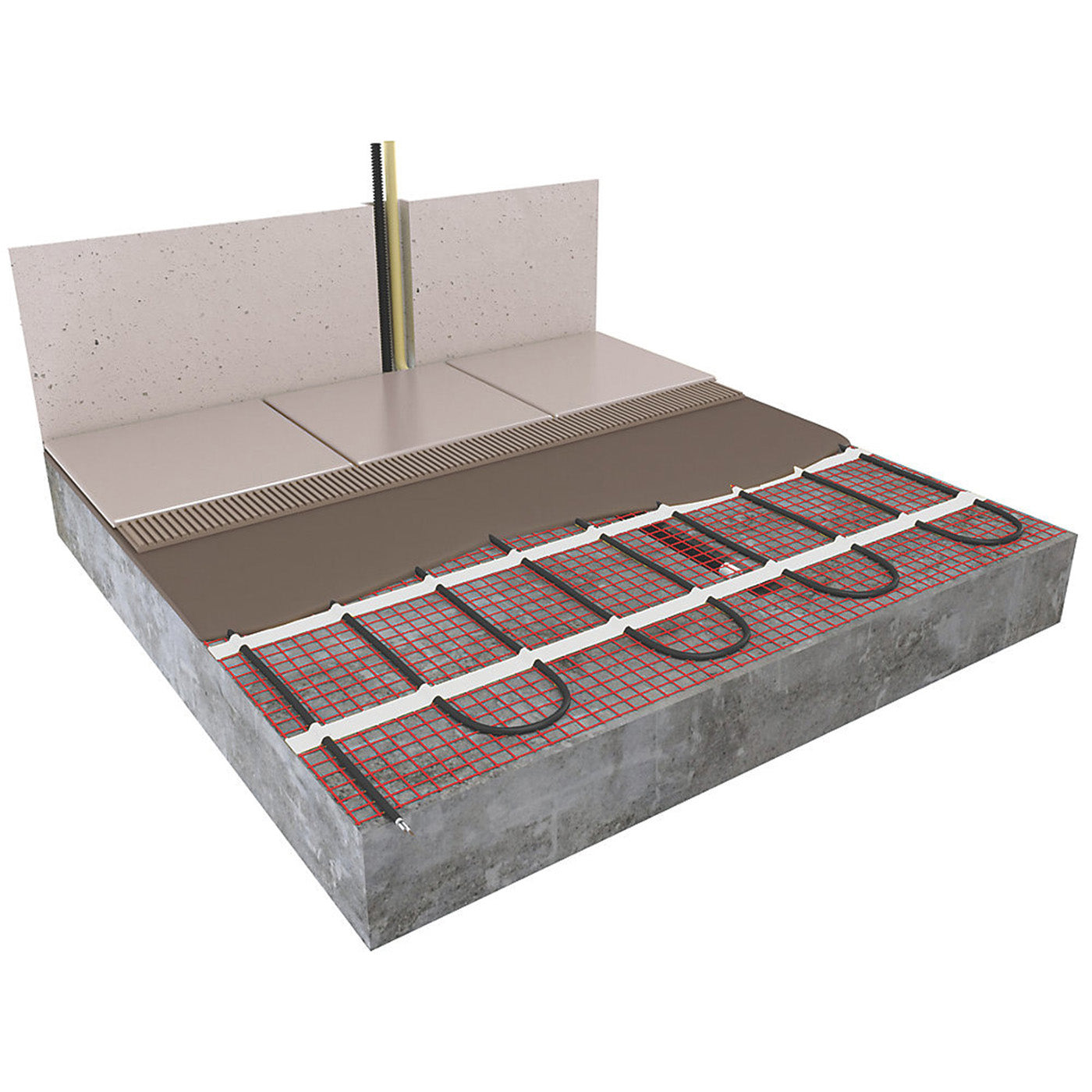 Underfloor Heating Mat Electric Single Sided Self Adhesive Base 150 W/m² 10m² - Image 6