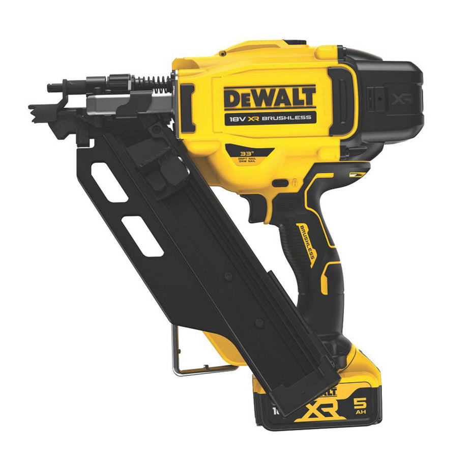DEWALT Nail Gun DCN930 First Fix Cordless Angled 90mm 18V 2 x 5Ah Li-Ion XR - Image 3