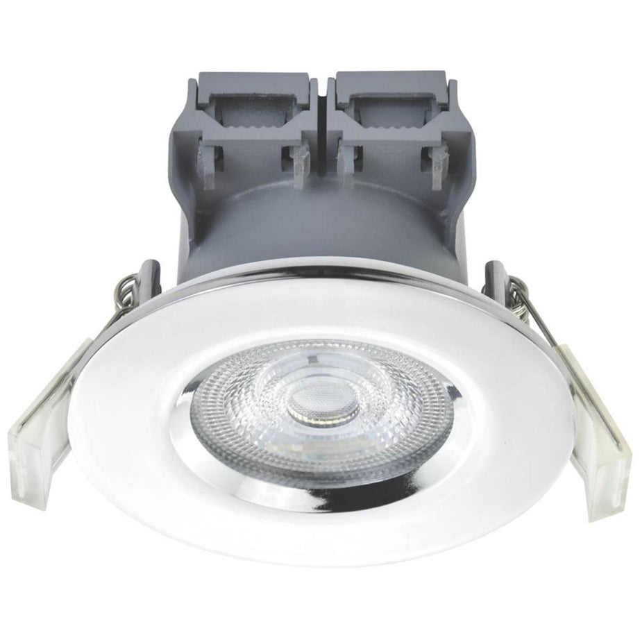 LED Downlights Dimmable Ceiling Light Chrome Warm White Round 400lm Pack Of 10 - Image 2