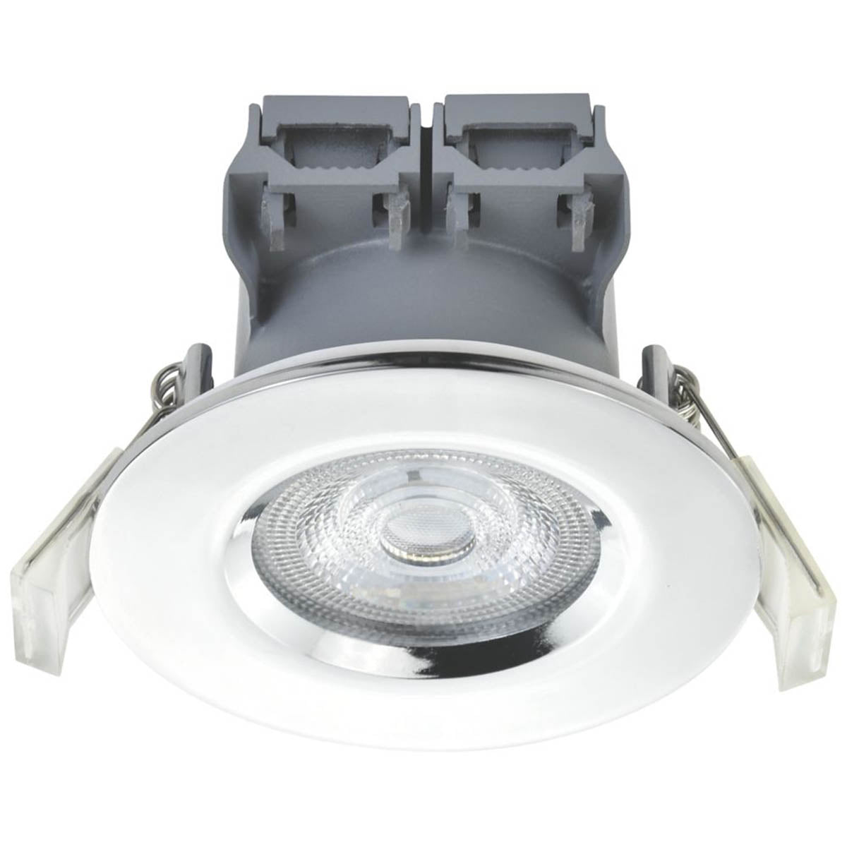 LED Downlights Dimmable Ceiling Light Chrome Warm White Round 400lm Pack Of 10 - Image 2