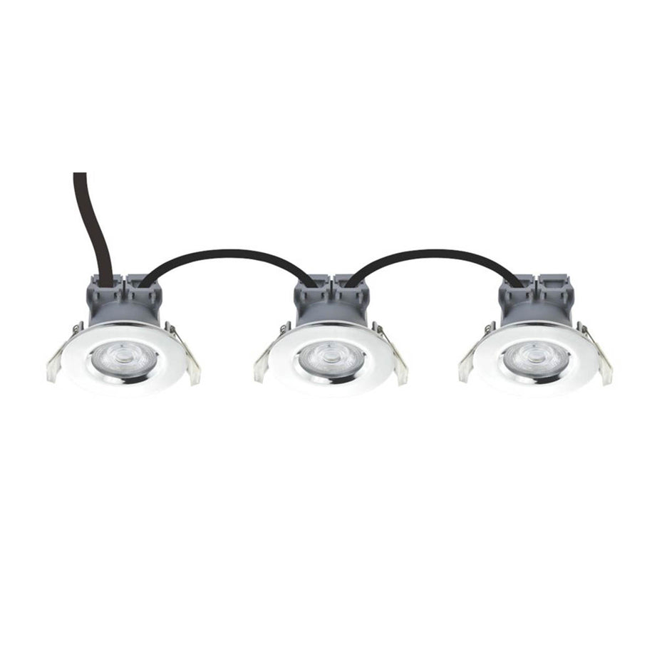 LED Downlights Dimmable Ceiling Light Chrome Warm White Round 400lm Pack Of 10 - Image 3