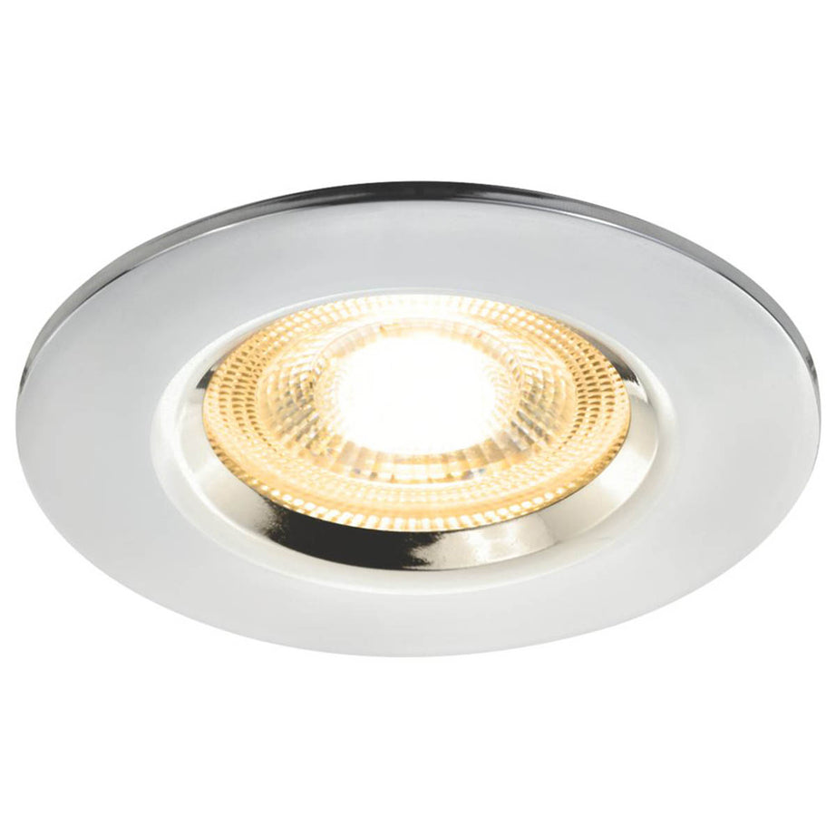 LED Downlights Dimmable Ceiling Light Chrome Warm White Round 400lm Pack Of 10 - Image 5