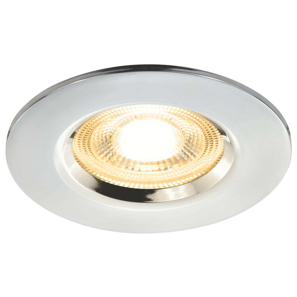 LED Downlights Dimmable Ceiling Light Chrome Warm White Round 400lm Pack Of 10 - Image 5