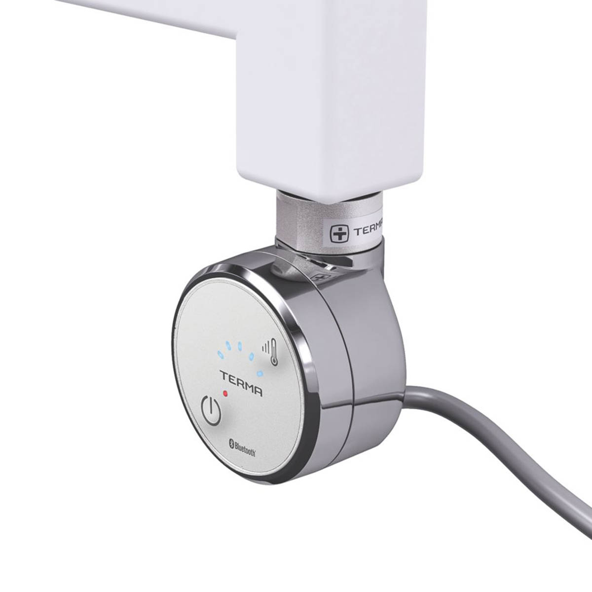 Terma Towel Rail Radiator Electric Smart Heating Element MOA Blue Chrome 600W - Image 2