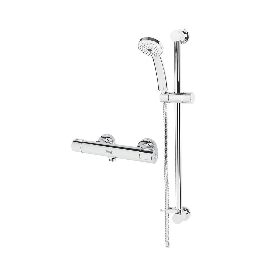Bristan Thermostatic Shower Mixer Exposed Chrome 3 Spray Pattern Round Head - Image 2
