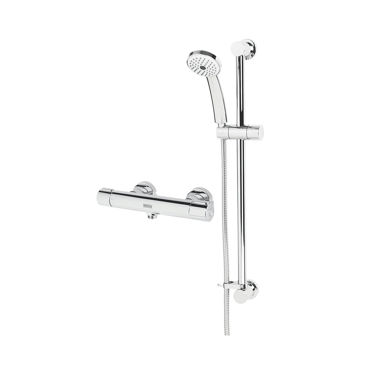Bristan Thermostatic Shower Mixer Exposed Chrome 3 Spray Pattern Round Head - Image 2