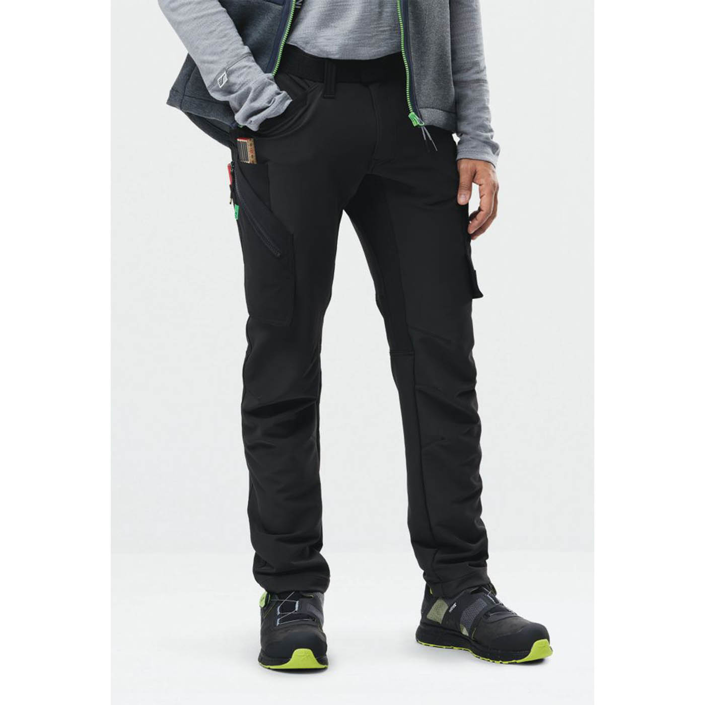 Snickers Work Trousers Mens Slim Fit Black Stretch Multi Pockets Cargo 35W 30L - Image 3