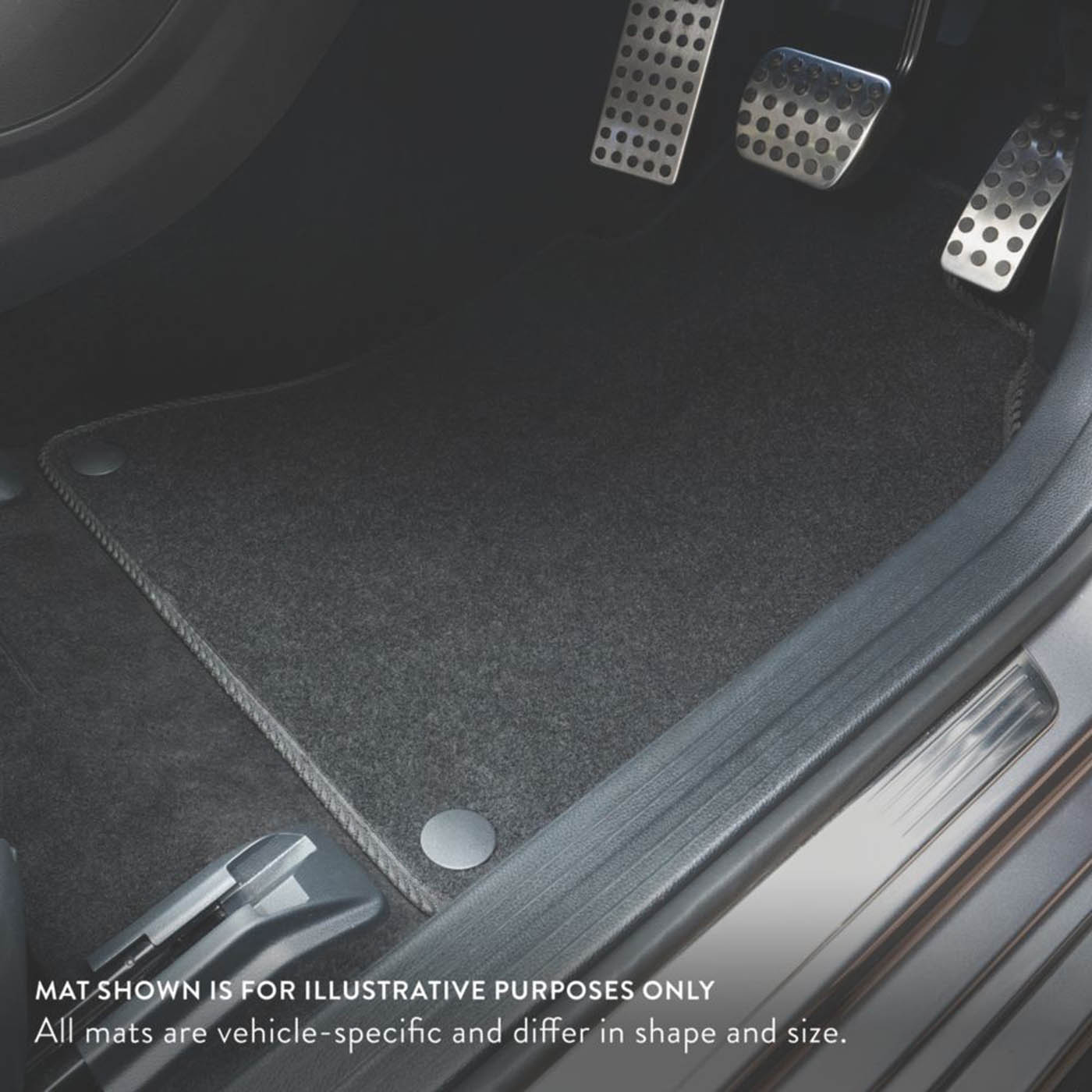Car Mat Co. Floor Mats Set Kia Sportage 2022 on Carpet Rubber 4 Piece Black - Image 3