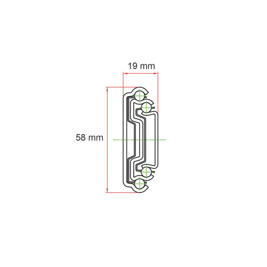 Drawer Runners Steel Self Closing Ball Bearing Heavy Duty 450mm 2 Pack - Image 3