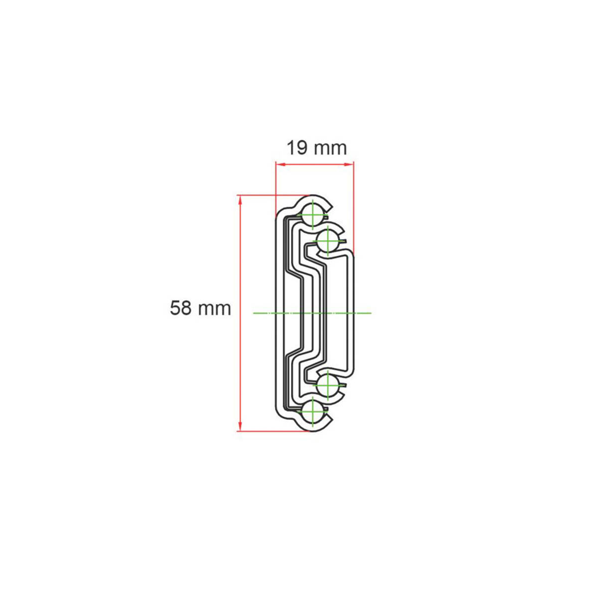 Drawer Runners Steel Self Closing Ball Bearing Heavy Duty 450mm 2 Pack - Image 3