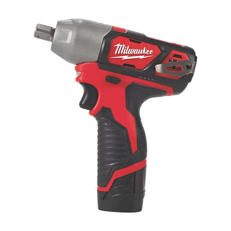 Milwaukee Impact Wrench Driver Cordless M12 BIW12-202C 2 x 2.0Ah Li-Ion Compact - Image 2