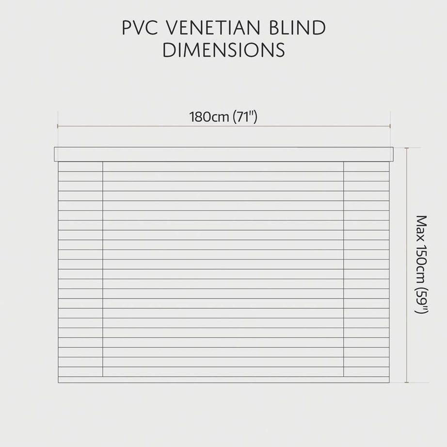 Renaissance Venetian  Blind PVC White 180cm x 150cm Drop Adjustable Slats - Image 3