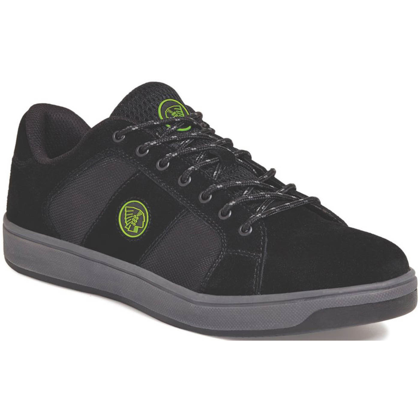 Apache Safety Trainers Unisex Standard Fit Black Work Shoes Steel Toe Size 10 - Image 1