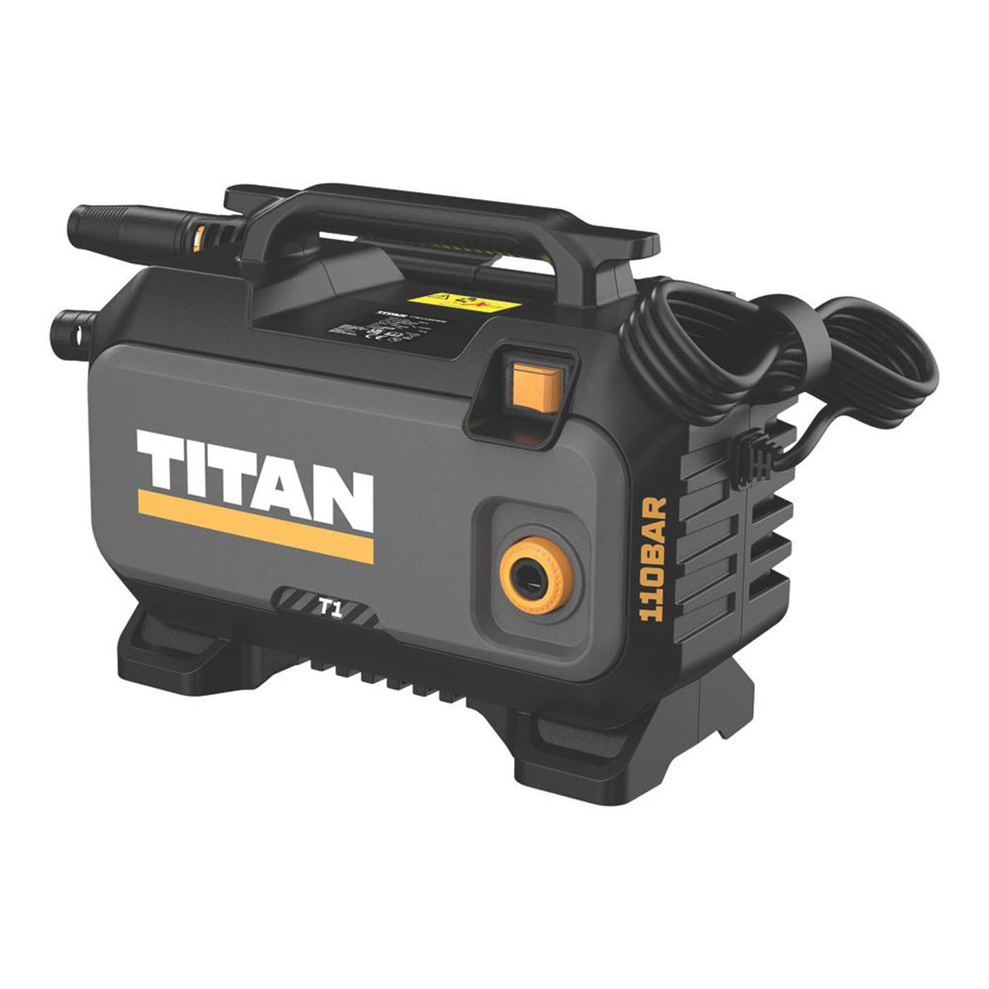 Titan Pressure Washer Electric TTB1280PRW 110bar Home Car Jet Cleaner 1400W - Image 2