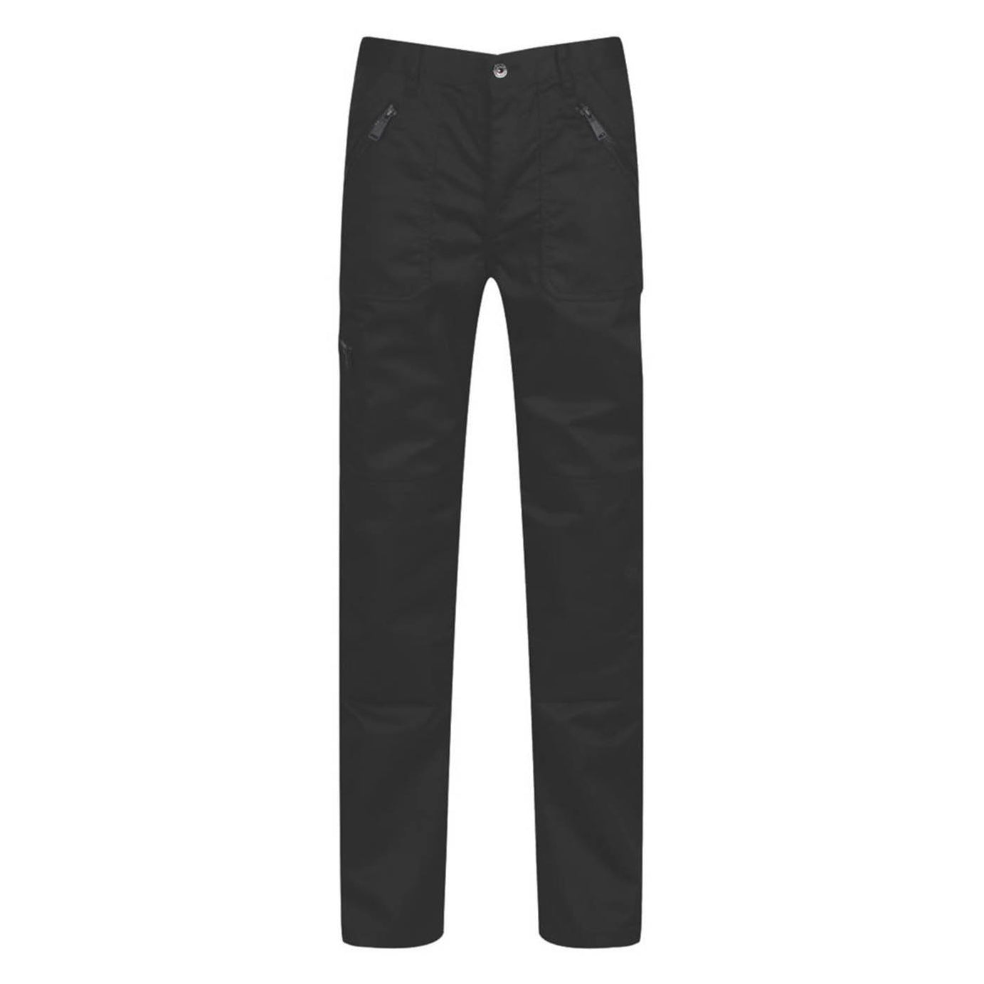 Regatta Work Trousers Mens Pro Action Classic Fit Black Multi Pockets 32W 33L - Image 1