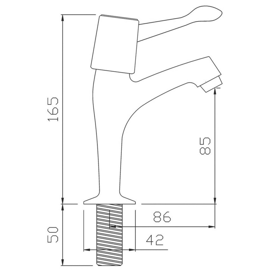 Kitchen Pillar Taps Chrome Dual Lever 1/4 Turn Ceramic Disc Hot Cold Pair - Image 4