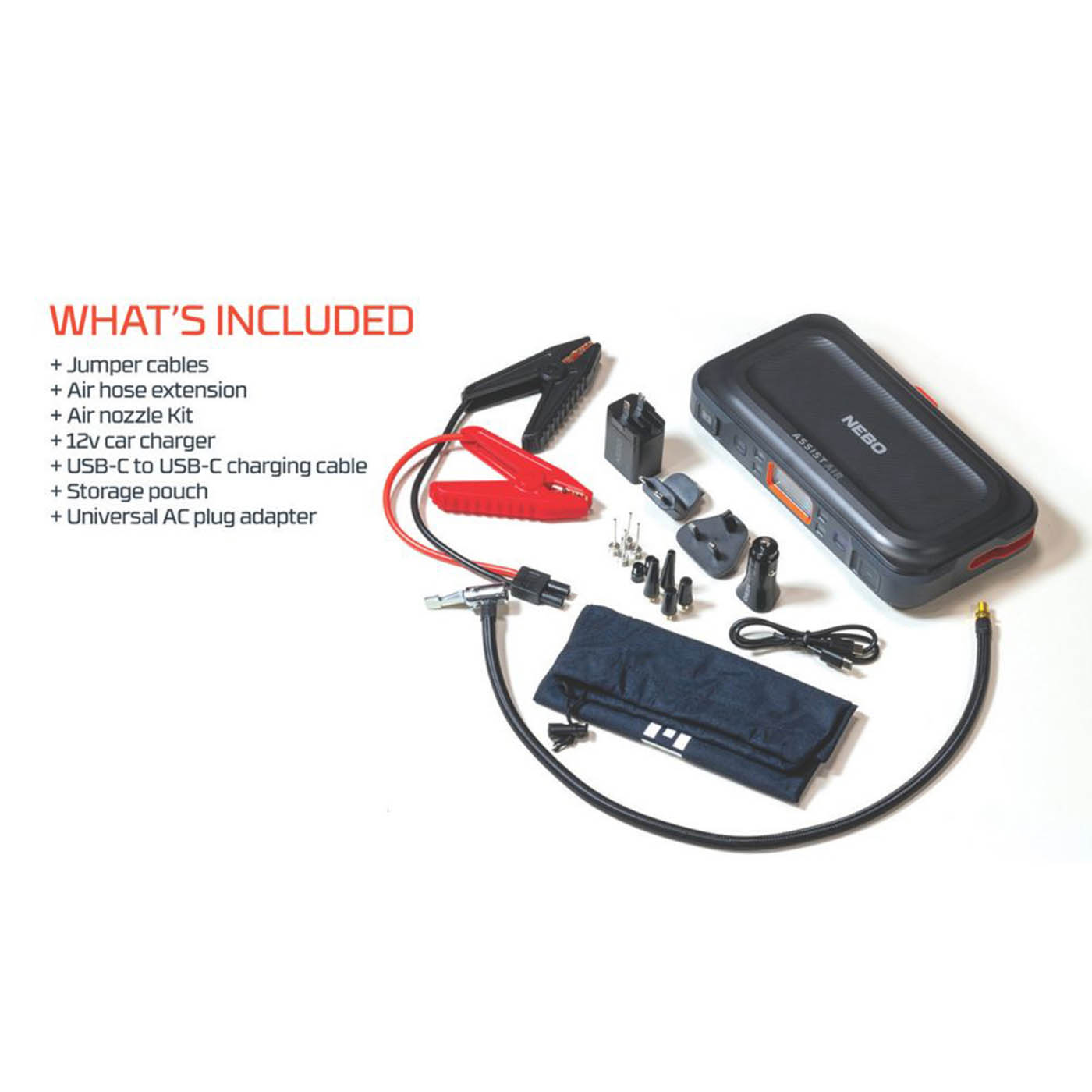 Nebo Assist 5.0Ah Li-Ion Jump Starter + Type A & C USB Charger - Image 2