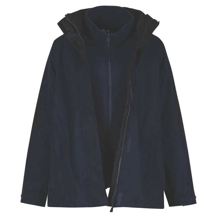 Regatta Jacket 3In1 Womens Navy Black Waterproof Windproof Hood Coat Size 10 - Image 1