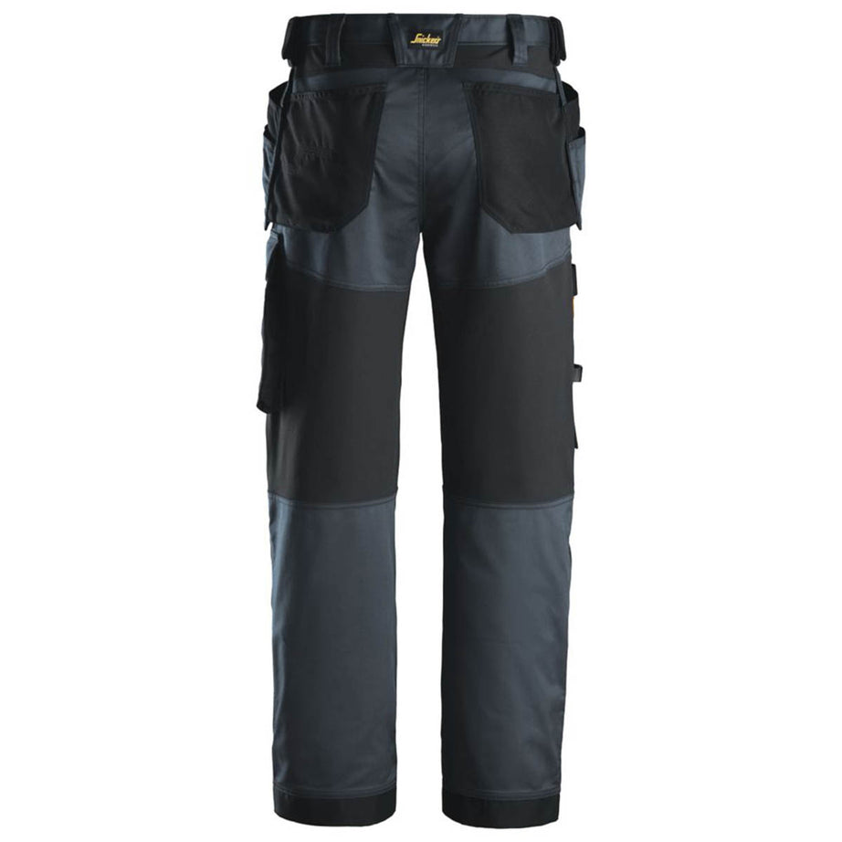 Snickers Mens Work Trousers Stretch Steel Grey Relaxed Holster Pockets 39"W 30"L - Image 3
