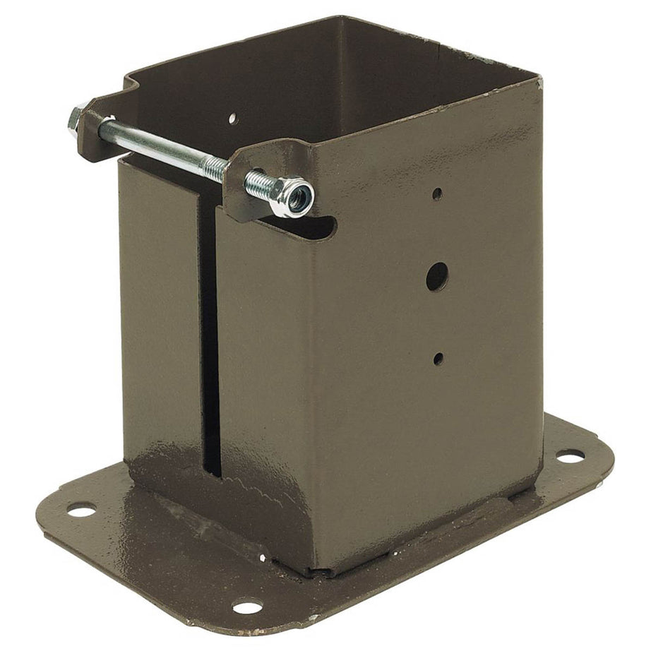 Sabrefix Bolt-Down Post Supports Support Base Steel Fence 100 x 100mm 2 Pack - Image 1