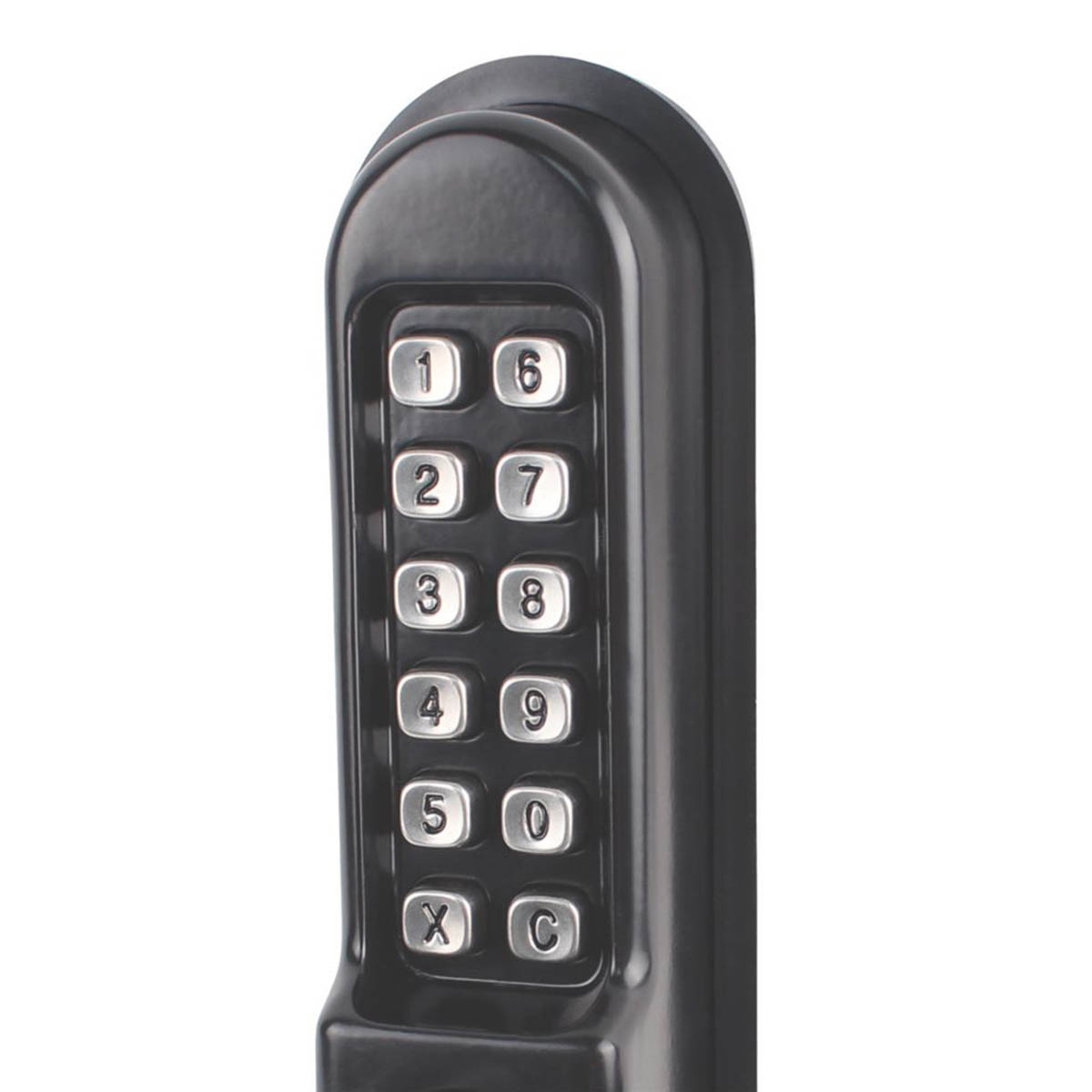 Smith & Locke Push-Button Lock Handle 60mm Black Internal Keyless Rustproof - Image 5