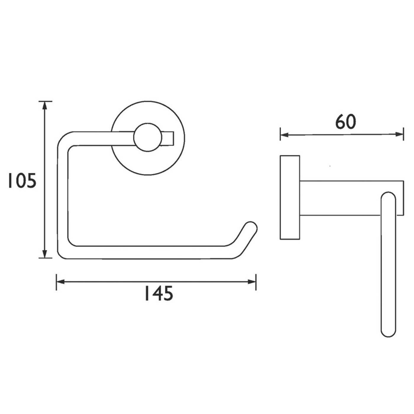 Bristan  Round Toilet Roll Holder Black - Image 4