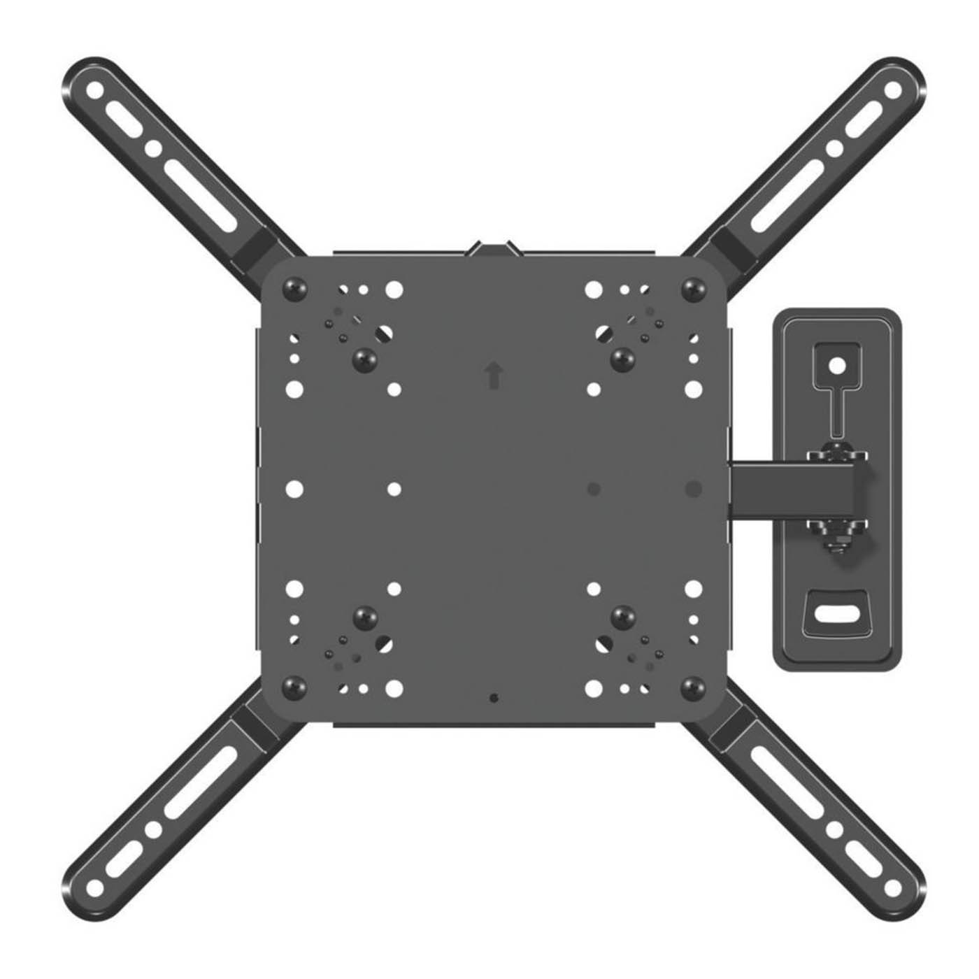 Secura Universal TV Bracket Full Motion QMF110-B2 Black Metal Tilt 10" - 50" - Image 2