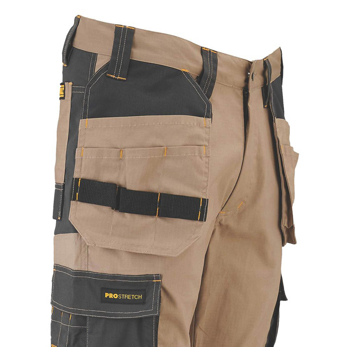 DeWalt Mens Work Trousers Holster Pockets Stone Slim Fit Breathable 42" W 31" L - Image 4
