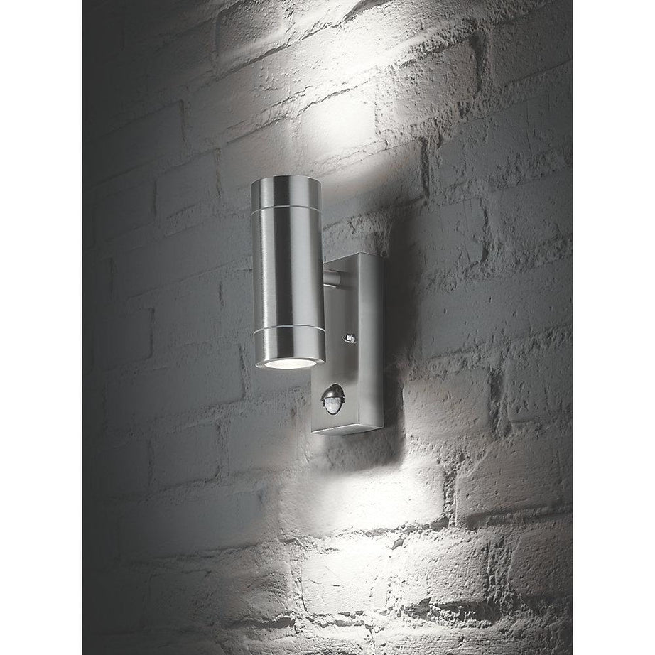 LAP Wall Light Outdoor Stainless Steel PIR Sensor GU10 Garden Patio Contemporary - Image 2