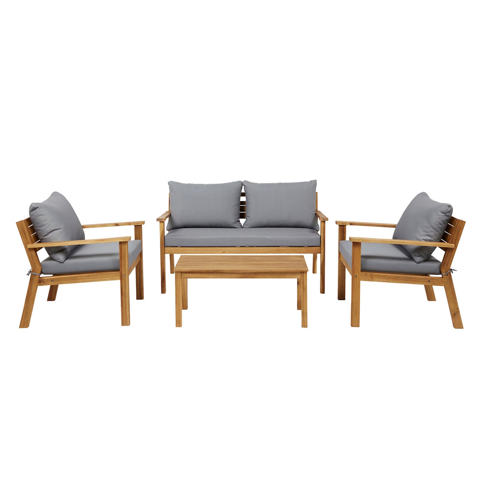 Garden Coffee Set Table Chairs Sofa 4 Seater Wooden Pation Outdoor Furniture - Image 1