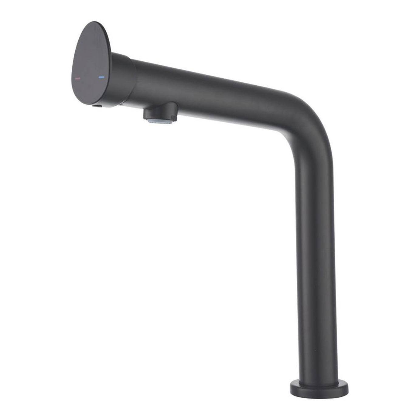 Kitchen Sink Mono Mixer Tap Matt Black Single Lever Deck Mounted Modern - Image 1