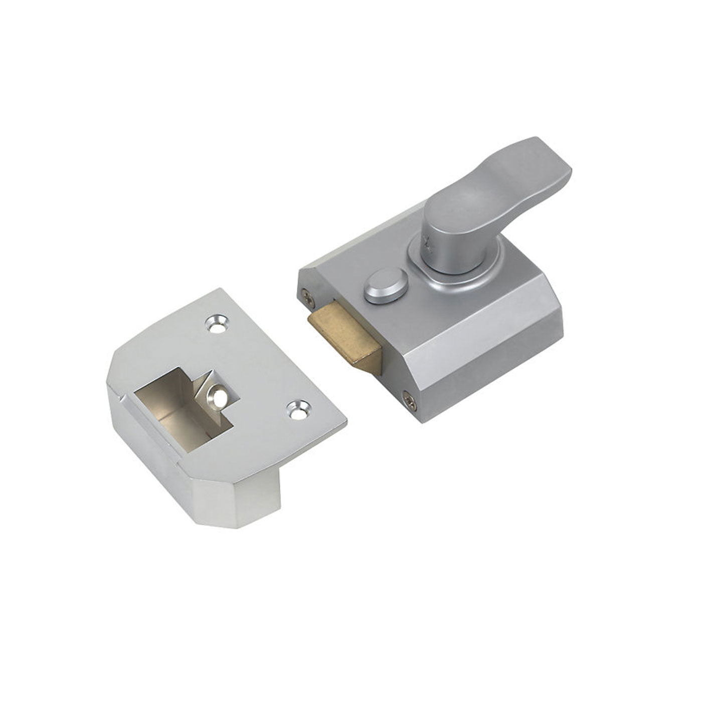 Traditional Night Latch Satin Chrome 40mm Backset 3 Keys For Timber Doors - Image 2