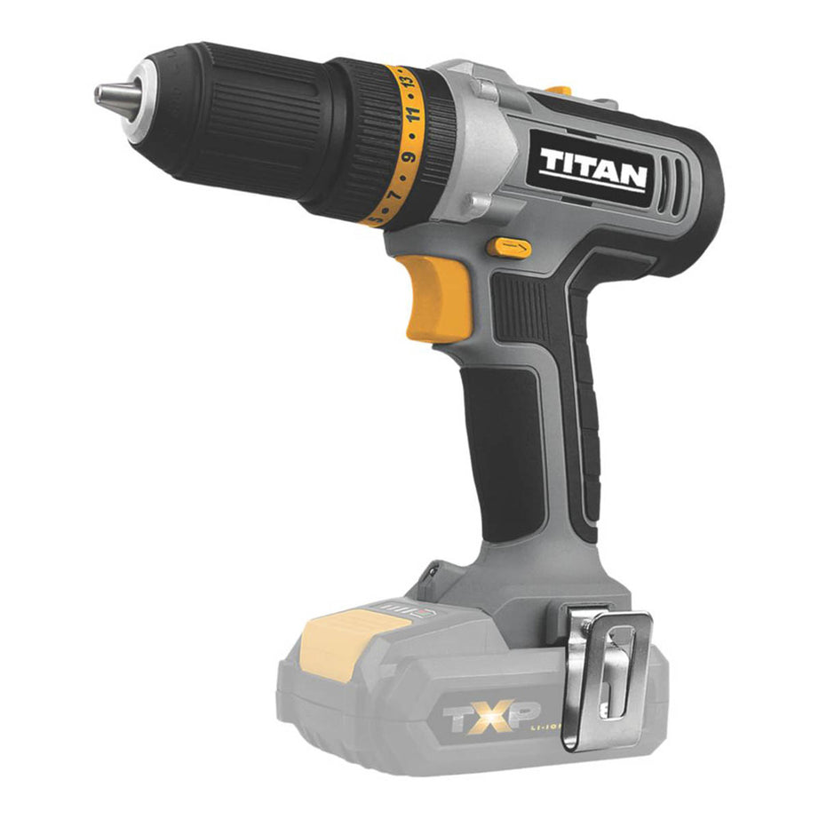 Titan Combi Drill Cordless 18V Li-Ion TTI884COM Soft Grip Compact Body Only - Image 2