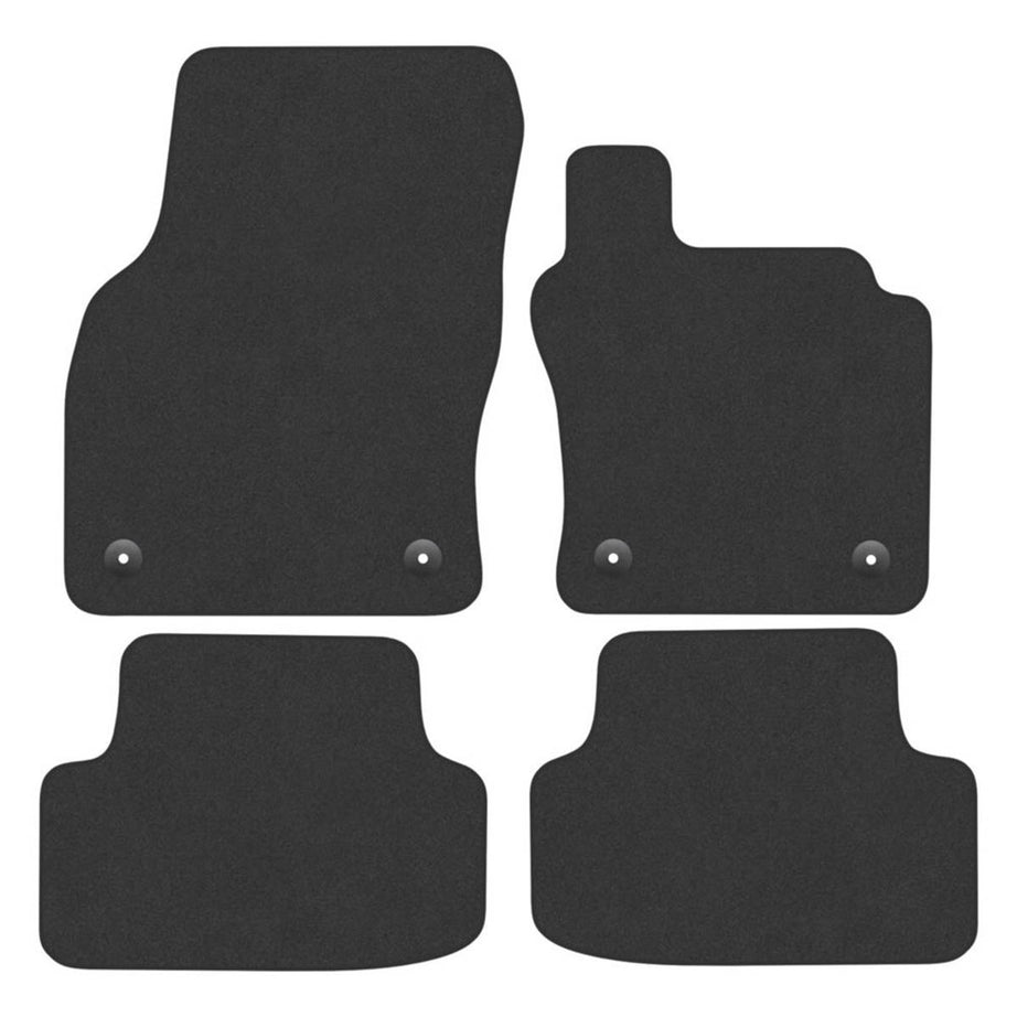 Car Floor Mats Carpet Black Rubber Volkswagen Golf MK7 2013 - 2019 4 Piece Set - Image 1