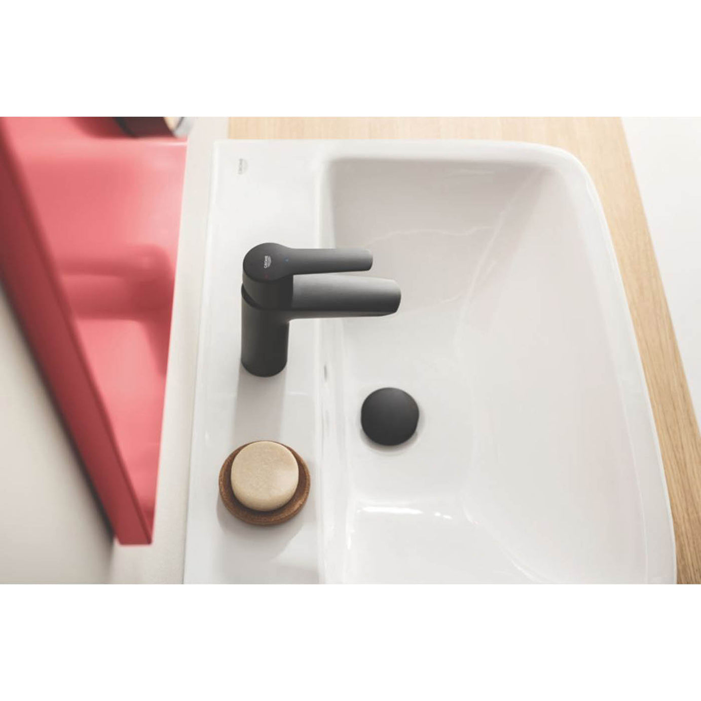 Grohe Bathroom Basin Mixer Tap Mono Single Lever Matt Black Modern 165mm - Image 3