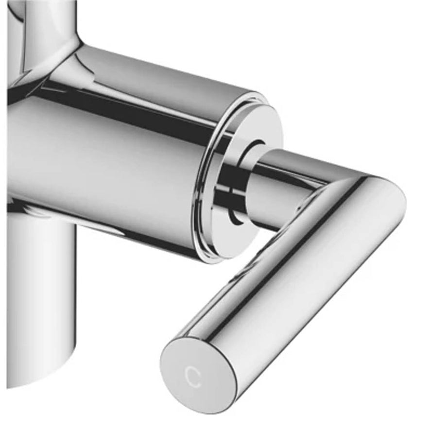 Kitchen Tap Mono Mixer Chrome Double Lever 1/4 Turn Swivel Spout Modern Faucet - Image 3