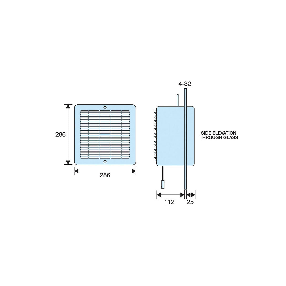 Manrose Commercial Extractor Fan WF230A Axial Wall Or Window Mount 230mm White - Image 2